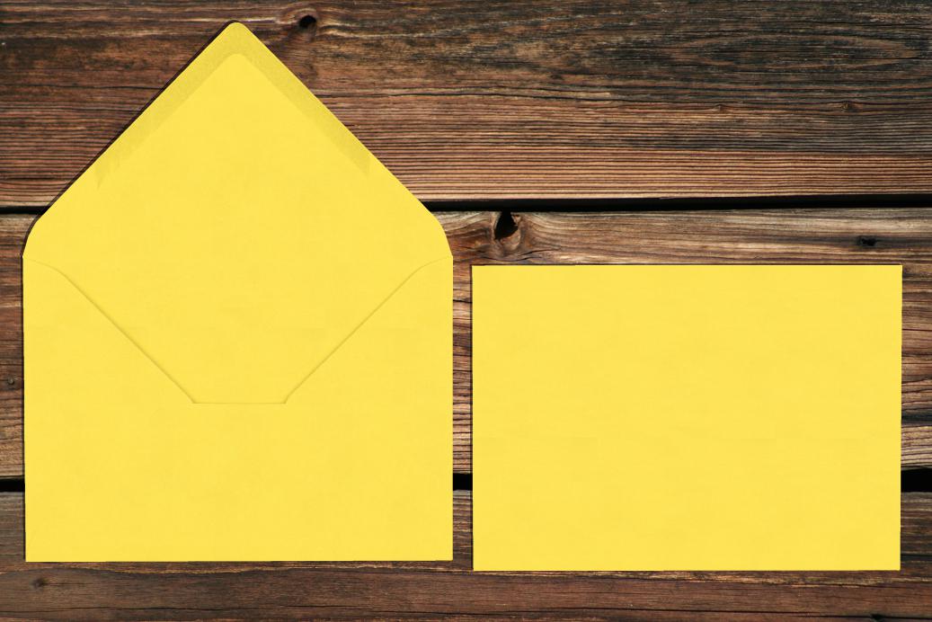 Briefhüllen 120x180 mm Nassklebend Kanariengelb 120 g/qm